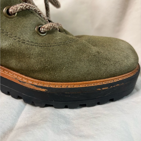 Marc Fisher | Olive Green Suede Women's Hiking Boots | Style and Comfort - Picture 3 of 10